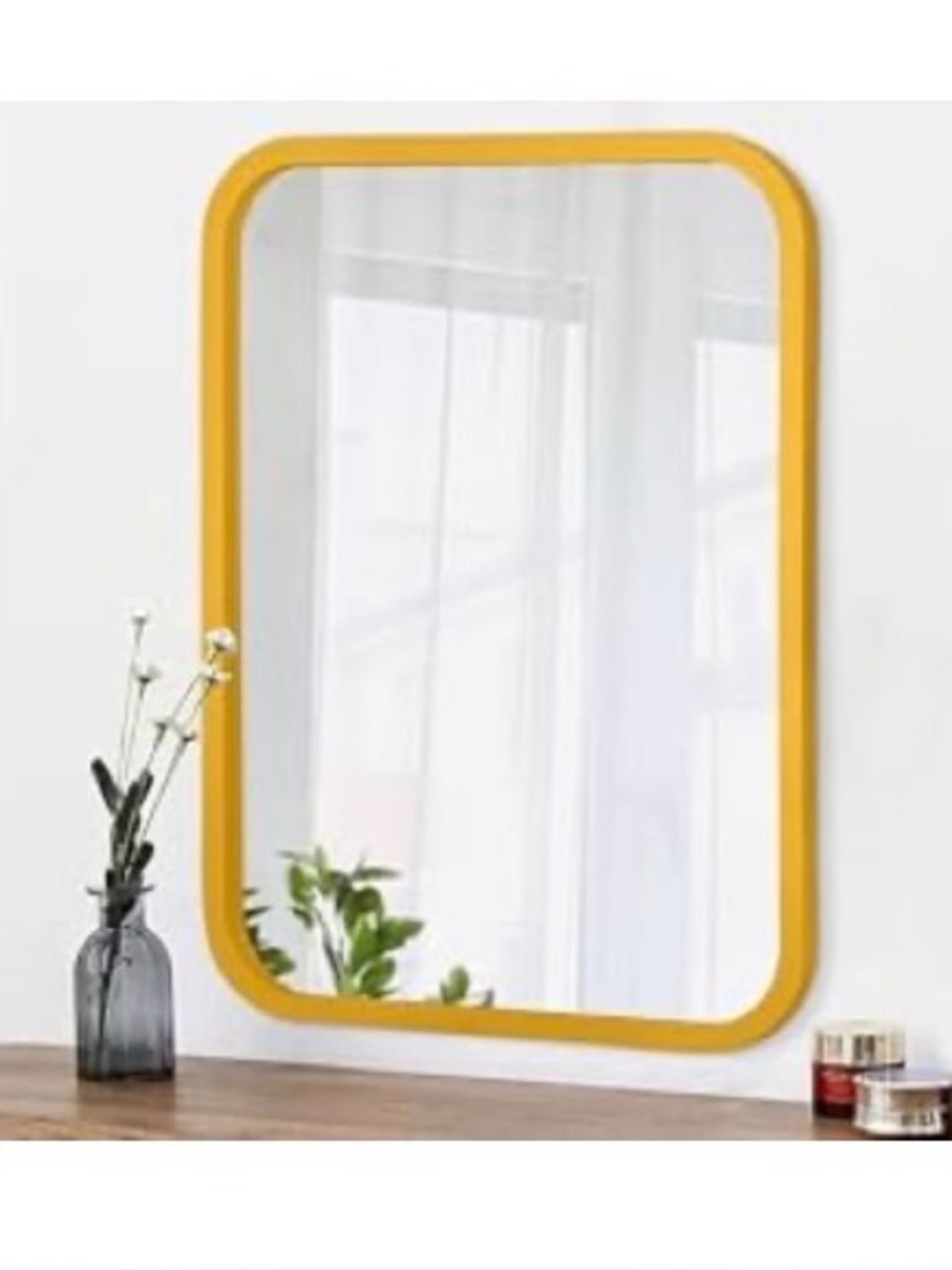 Modern Rectangular Yellow Wall Mirror